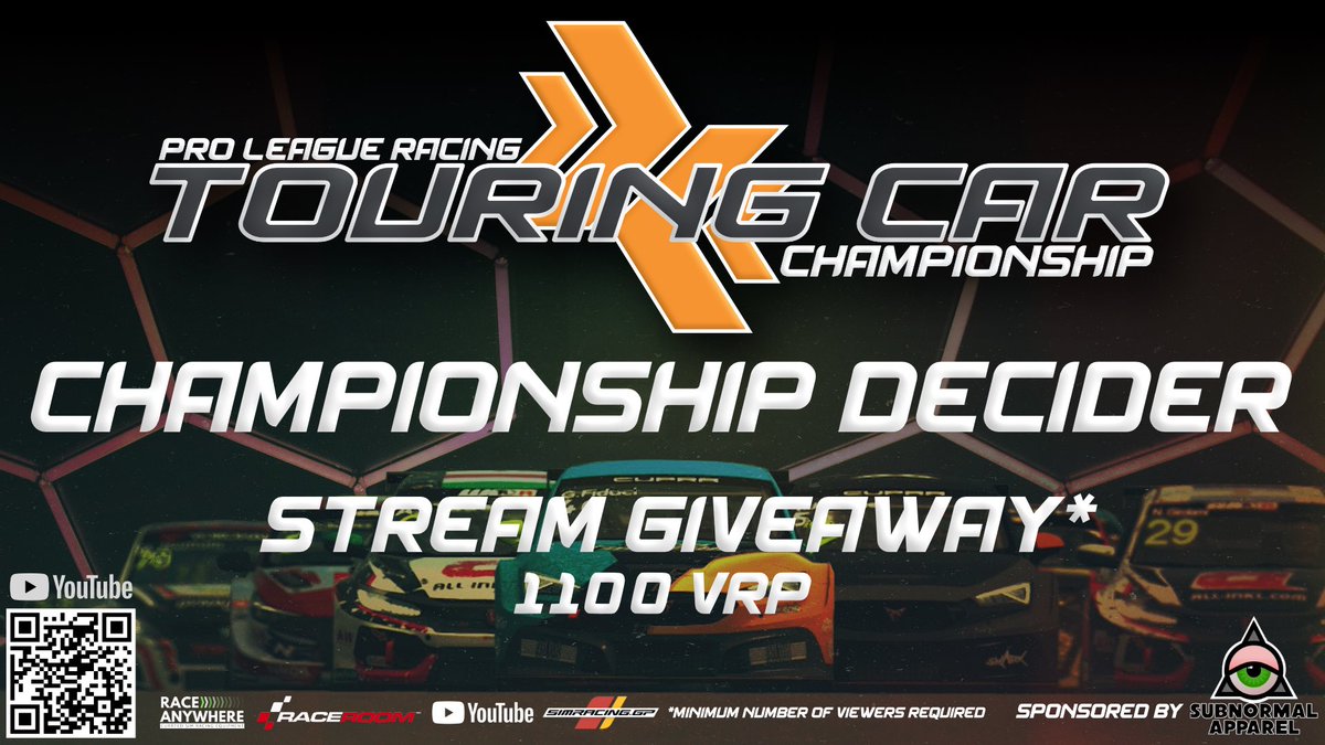 Big day! Tonight is the championship and the cup decider. And we’re giving 1100 VRP away on the stream. Drop by the stream and get involved!!