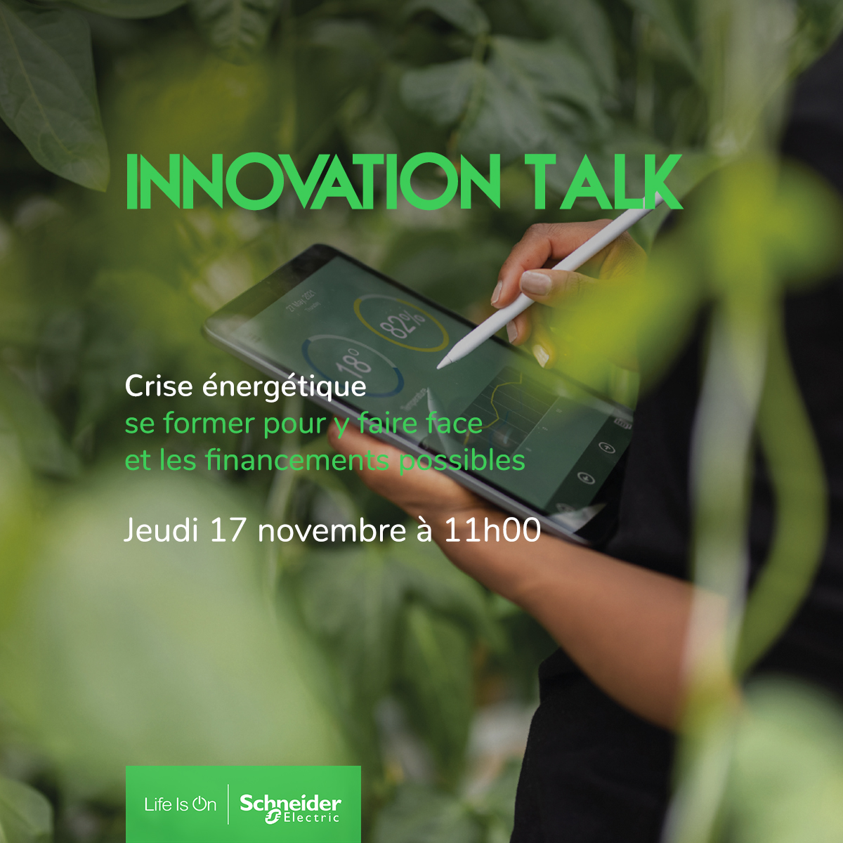 Webinar crise #énergétique : comment se #former pour y faire face et quels sont les #financements possibles ?
#SchneiderEletric donne rendez-vous le 17 novembre de 11h00 à 11h30 pour y répondre.
S'inscrire au webinaire ici :spr.ly/6018M0lsk