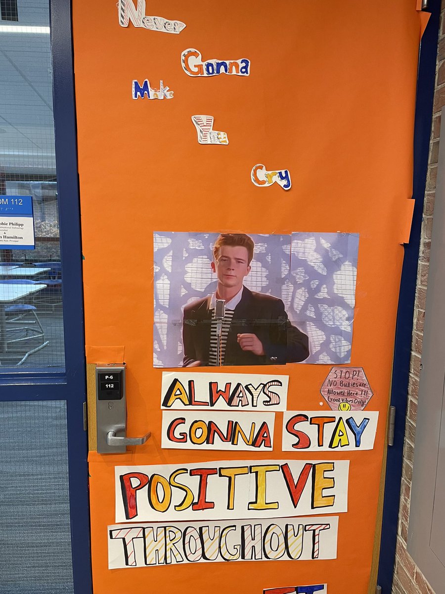 MsZaniewski's tweet photo. Door decorating contest for bully awareness week! Some clever themes!@D53ButlerJHS https://t.co/BiE8jm7nPR