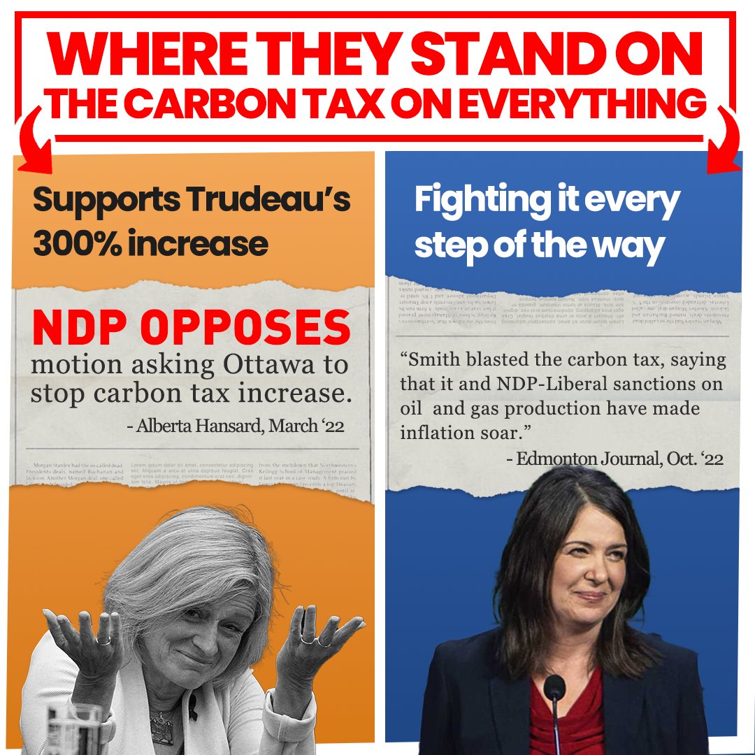 Alberta_UCP's tweet photo. The carbon tax drives up the price of everything and makes everyday life more expensive. The NDP love it.
#ableg #yeg #yyc #yql https://t.co/HlyKDmvnBY