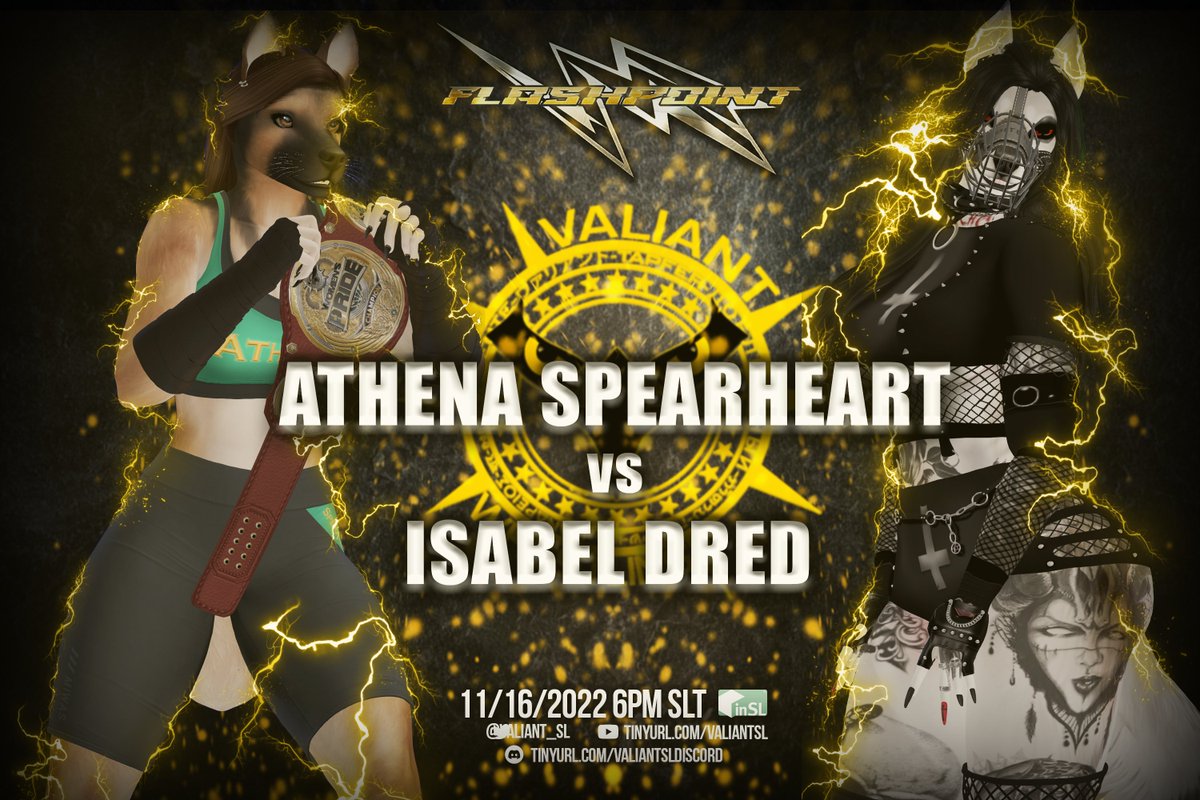 Match #2 will have our Pride Women's Champion <a href="/ASpearheart_SL/">Athena Spearheart</a> taking on <a href="/isabeldred/">Isabel Dred</a> in a non-title match!