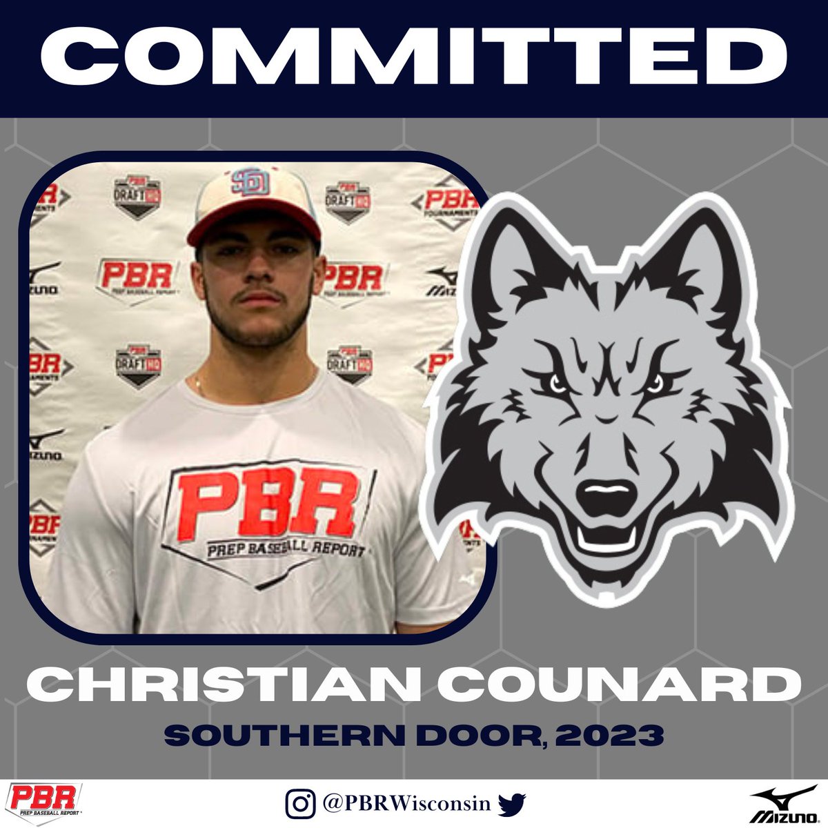 PrepBaseballWI's tweet photo. OF Christian Counard (Southern Door, 2023) commits to Madison JC. 

Counard was a winner from this fall's #UnsignedSenior event which earned him a No. 155 spot in our most recent class of '23 rankings. 

👤PROFILE: https://t.co/Wsl1OLss7n https://t.co/NCgXye8RS0