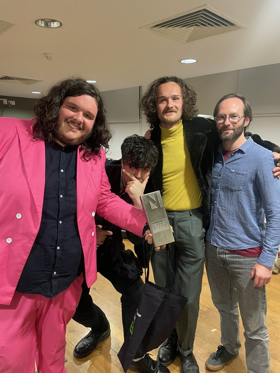 junkdrawerband's tweet photo. Holy shit, #2 of the night for best video. Unbelievable thanks to Matty Killen and Laura MacLennan for making it happen #ultraMK https://t.co/oaihPMqkdA
