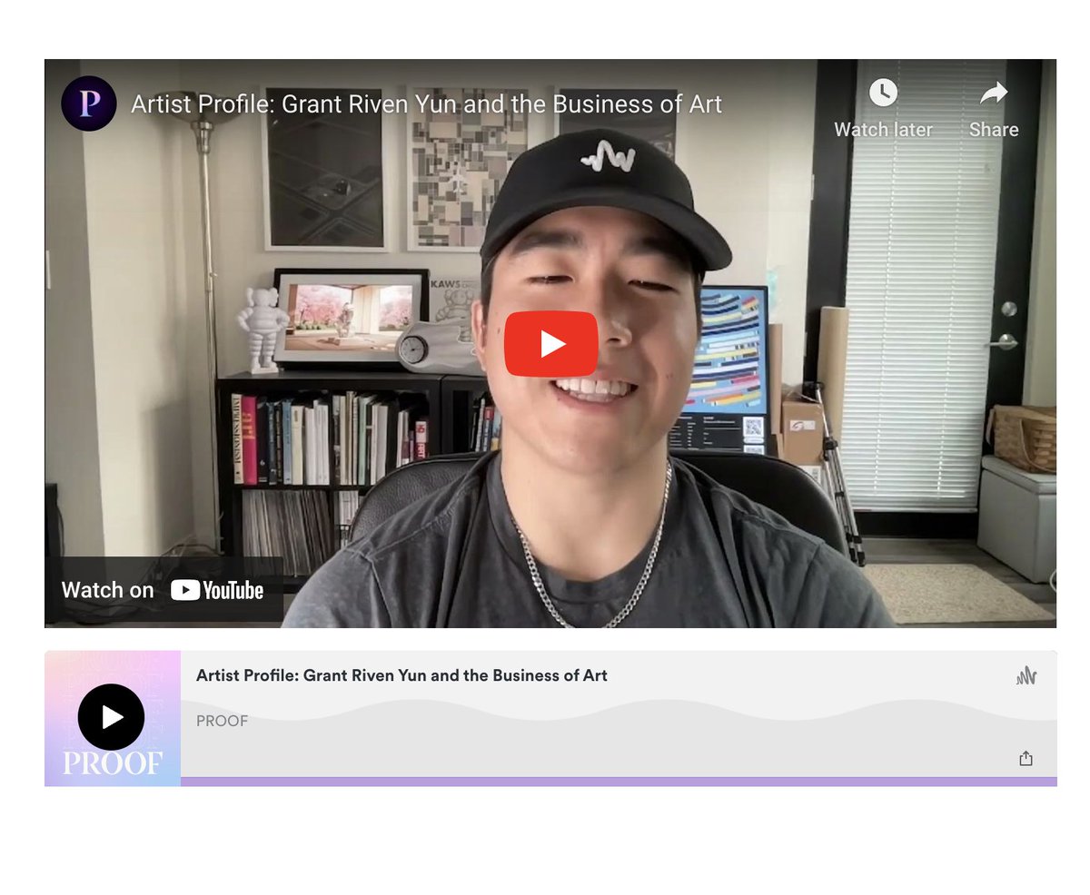 Thank you <a href="/proof_xyz/">PROOF</a> &amp; <a href="/punk9059/">Stats</a> for an amazing interview! 
An indepth look at my own views of my art, selling/marketing my art in web3 💎🙏