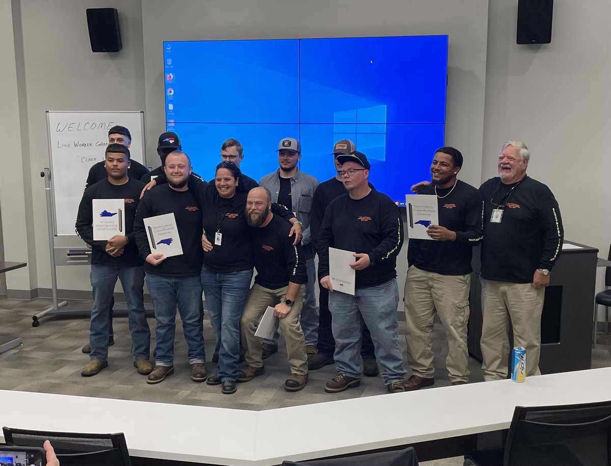 Enjoyed representing ⁦<a href="/DukeEnergy/">Duke Energy</a>⁩ and attending ⁦<a href="/FAYTECHCC/">Fayetteville Technical Community College</a>⁩ graduation ceremony today for the latest class in FTCC’s Line Worker Program. Nice to meet an impressive group ready to join our industry with a commitment to safety, customer service and teamwork.