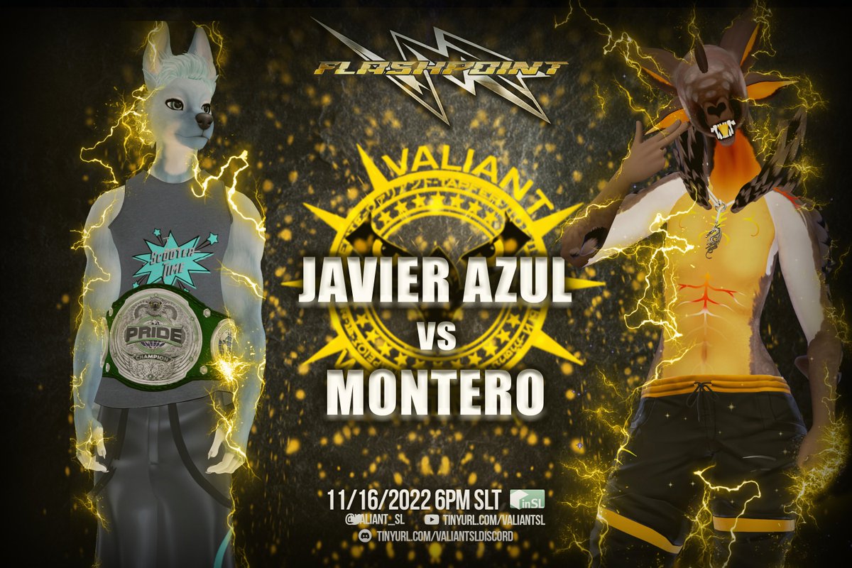 Our first match tonight is Men's Pride Champion <a href="/ScooterTimeJA/">Javier "Scooter Time" Azul</a> versus @montero_sandman!