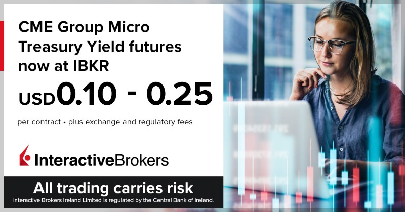 IBKR's tweet photo. Trade across the yield curve with Micro Treasury Yield futures contracts on 2, 5, 10 or 30 year bonds.