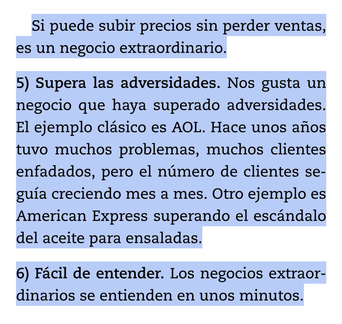 LuisMiguelValue's tweet photo. Características de un buen negocio según Warren Buffett.

Si eres un inversor a largo plazo tendrás que guardarte y repasar una y otra vez estas sabias palabras.

📚Warren y Charlie: Lecciones sobre la inversión,los negocios y la vida. https://t.co/nnH5A07Mlp