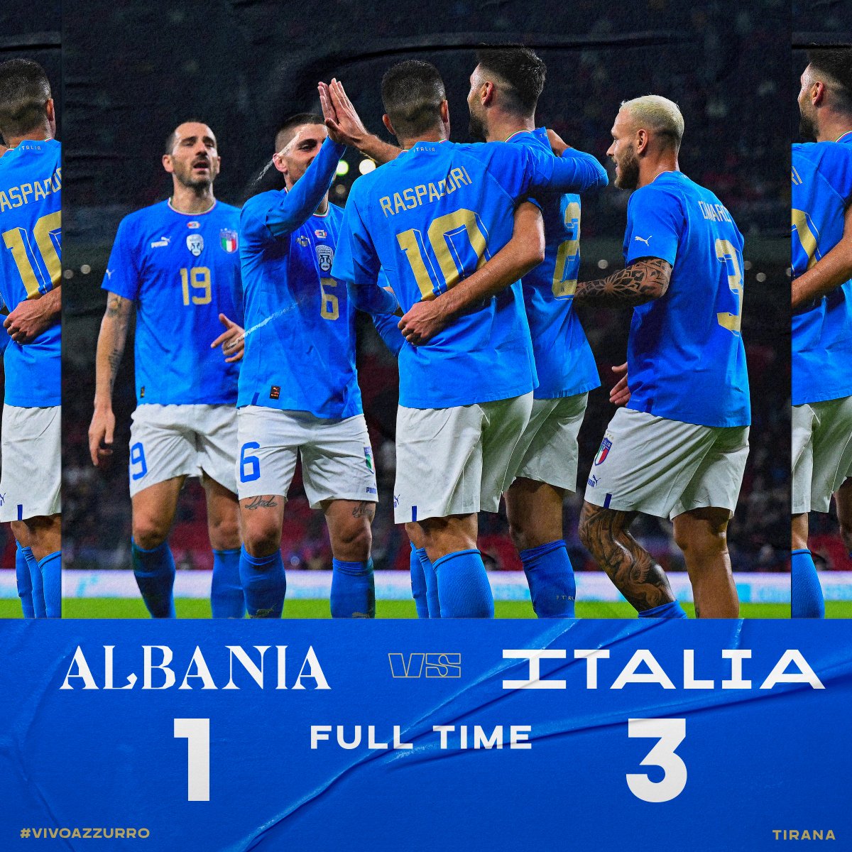 Azzurri_En's tweet photo. A well-deserved win 💙

#ALBITA 🇦🇱 1-3 🇮🇹 (FT)

#Azzurri #VivoAzzurro https://t.co/NkvuiLSAen