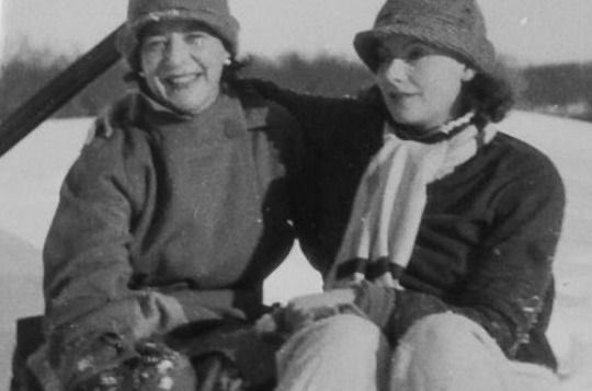 Garbo and her drama school sweetheart Mimi Pollak. 

Mimi gave Garbo the nickname Gurra, after Garbo had called Mimi, Mimosa.

Mimi was also the one to come up with the name Garbo.