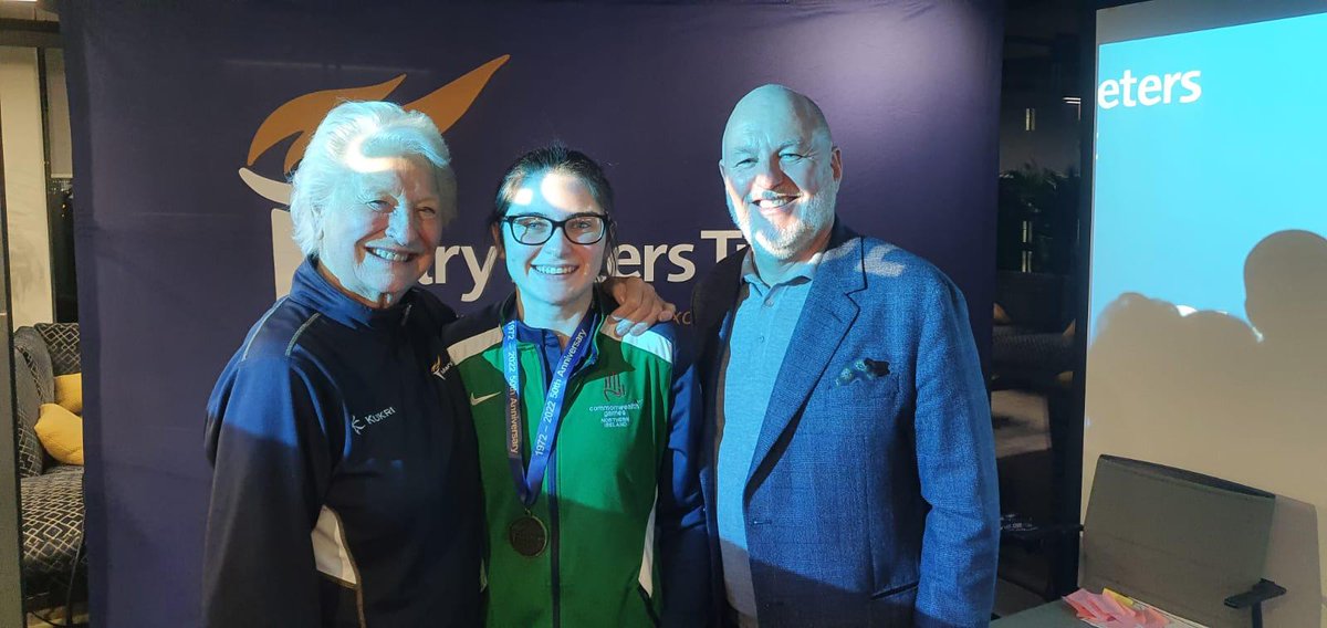 Great to meet John Hawkin, CEO of @alchemytechs face to face at the @MaryPetersTrust Athlete Academy awards. Thanks to @gemmalouisebond for your talk and @nigelringland for the interviews. @AthleticsNI @NorthDownAC