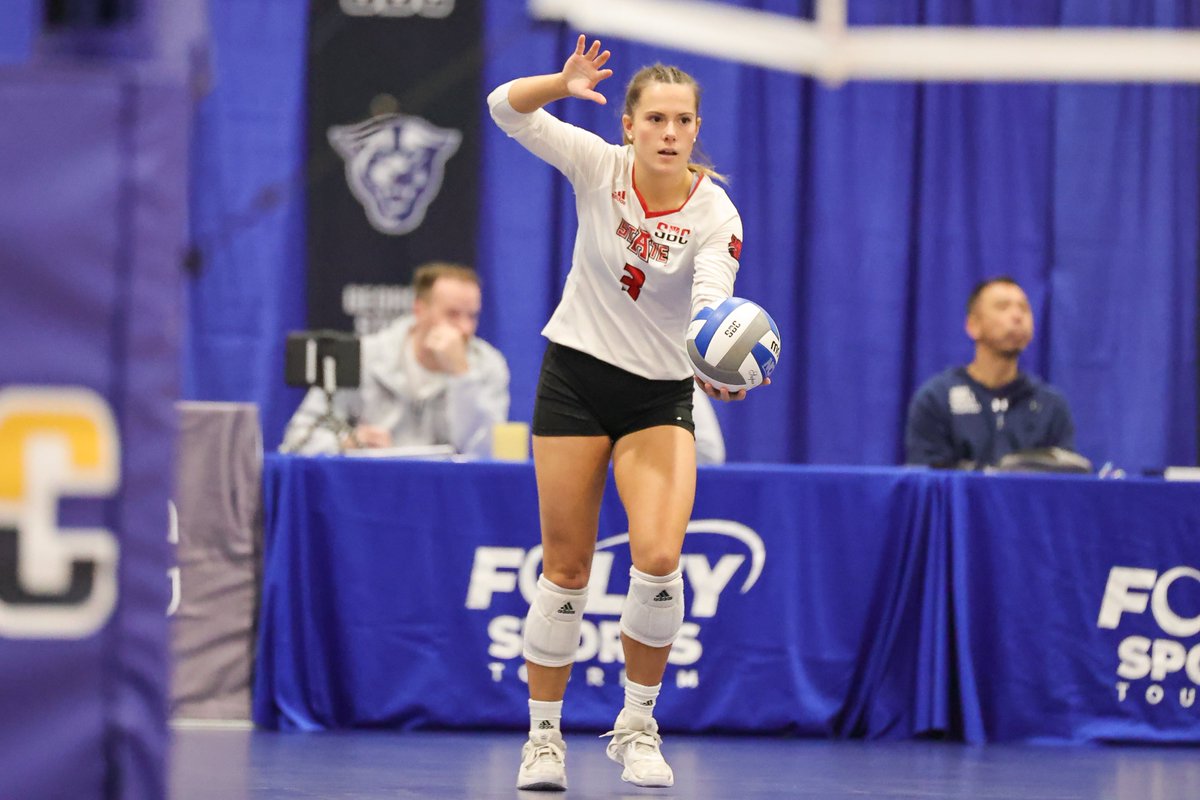 SunBelt's tweet photo. 𝗜𝗡 𝗧𝗛𝗘 𝗟𝗘𝗔𝗗.

@AStateVB gains a two-set advantage on @GeorgiaStateVB. #SunBeltVB ☀️ 🏐 https://t.co/BTOcKH1zj4