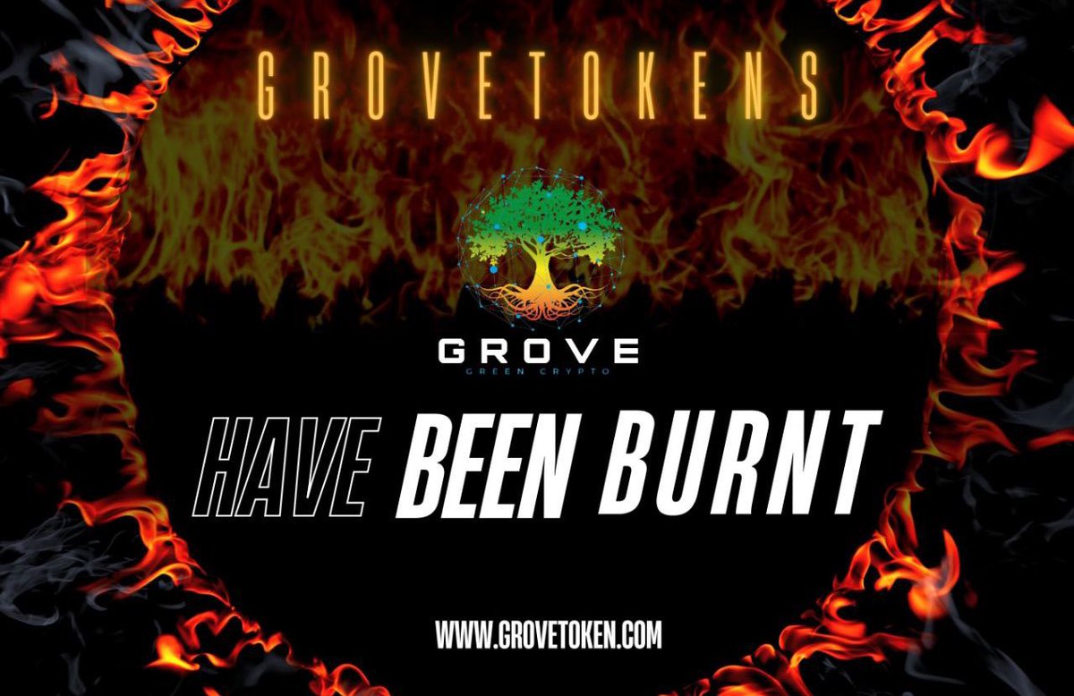 GroveTokenBurn's tweet image. 🌳#GroveToken🌳 In the past 24 hours, a total of 9,927,654,970,340.79 $GVR tokens were burned with a value of ($7,316.24)