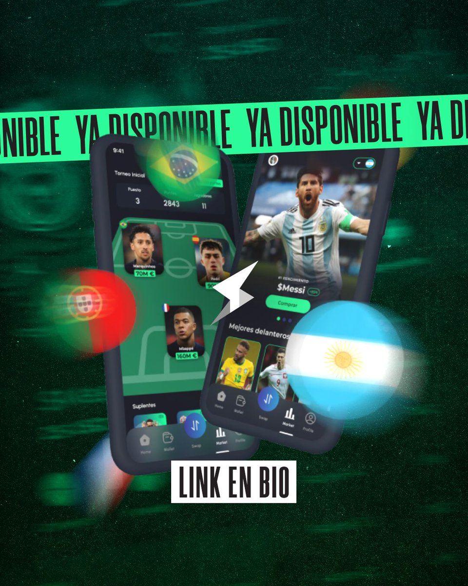 ¡¡LLEGÓ EL DÍA!!
Lanzamos la app de Cracks versión mundialista⚽🥇

En el link se registran y reciben 300⚡. Con eso ya se pueden empezar a armar los equipos de cara al domingo🌎🏆

¿QUÉ ESPERAS? 🙌🏻

app.cracks.one

Que gane el mejor DT ⚡🏅⚽