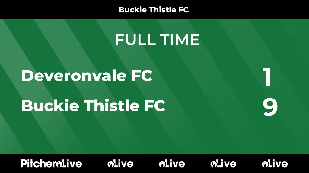 FULL TIME: Deveronvale FC 1 - 9 Buckie Thistle FC
#DEVBUC #Pitchero
buckiethistlefc.co.uk/teams/210648/m…