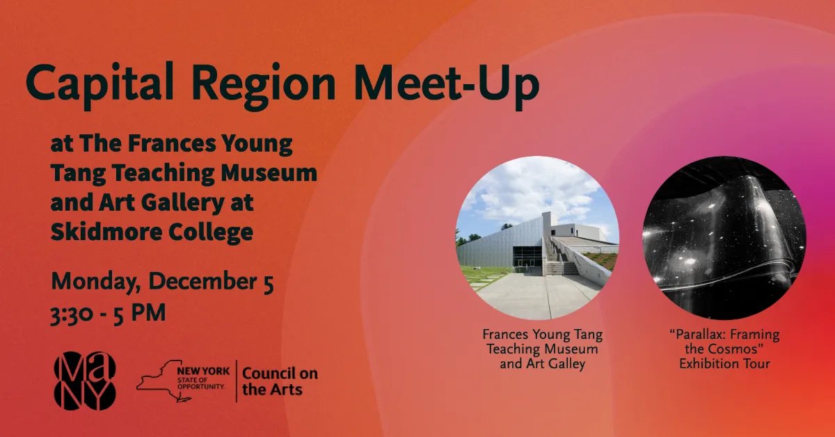 Meet us at the @TangMuseum on December 5 for a meet-up and tour of the exhibition 'Parallax: Framing the Cosmos.' Meet-up is free; advance registration is required. buff.ly/3UN67r8