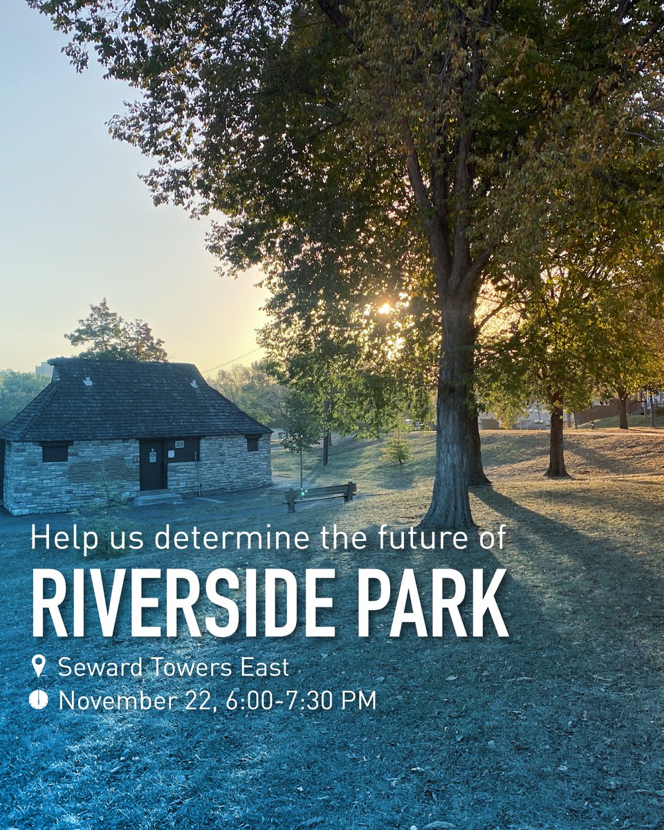 Damon Farber (@damonfarber) on Twitter photo Meet us and <a href="/MplsParkBoard/">Minneapolis Park and Recreation Board</a> at Seward Tower East next Tuesday, Nov. 22nd to review two new preliminary concept plans for Riverside Park improvements. We look forward to hearing your feedback and answering your questions!
More info on the project here: minneapolisparks.org/park-care-impr… Meet us and <a href="/MplsParkBoard/">Minneapolis Park and Recreation Board</a> at Seward Tower East next Tuesday, Nov. 22nd to review two new preliminary concept plans for Riverside Park improvements. We look forward to hearing your feedback and answering your questions!
More info on the project here: minneapolisparks.org/park-care-impr…
