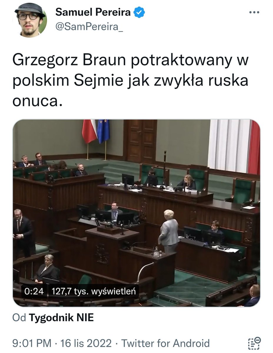 szczczarnik's tweet photo. Gdy nazywasz kogoś onucą jednocześnie udostępniając materiał z tygodnika Nie. 
Brzmi wybornie. https://t.co/z84OyeMV8d