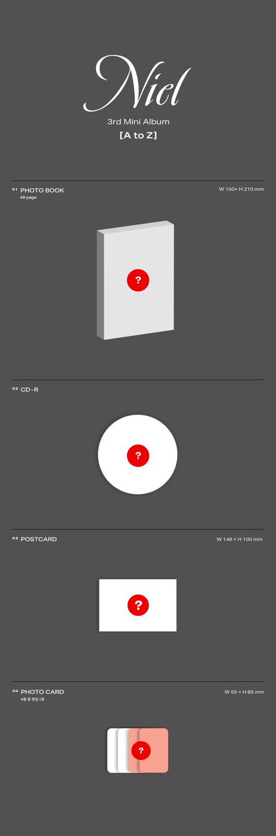 TEEN_TOPFR's tweet photo. ⌠🔔⌡ 16.11.22 | Voici les détails de la contenance du 3ème Mini Album de #NIEL intitulé [‘A TO Z’] ! ✨ https://t.co/aY8FrBRPmV