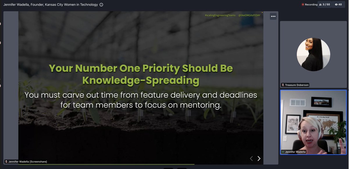 bitovi's tweet photo. 🧐 Are you using PRs for more than just merging code?

@likeOMGitsFEDAY is dishing on all her strategies for mentoring and retaining top engineering talent. 

#DeveloperWeek #DeveloperWeekEnterprise https://t.co/om7M761DUe