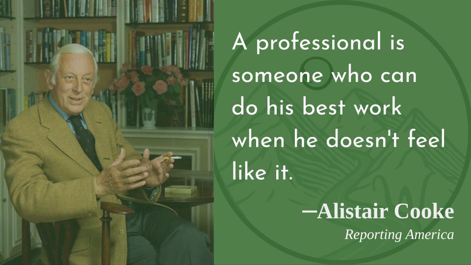 Ah, the consummate journalist! We do miss you!
Happy birthday, Alistair Cooke!

#AlistairCooke #reportingamerica