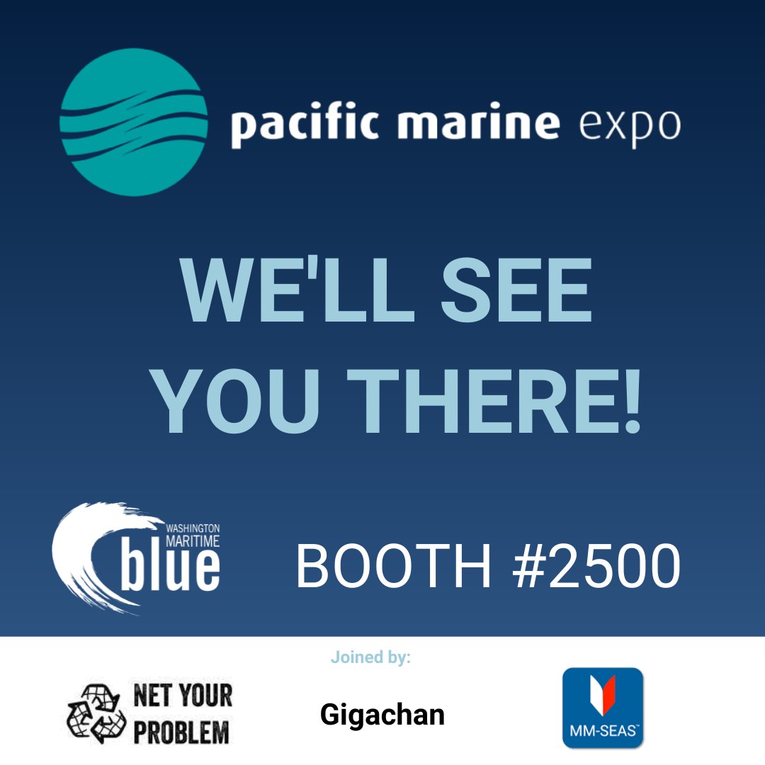 maritime_blue's tweet photo. Who’s joining us at @PacMarineExpo? Catch Maritime Blue &amp; 3 Blue Accelerator startup alumni at booth #2500 this Thursday, Friday, &amp; Saturday! 

Startups joining us:
@NetYourProblem
MM-SEAS
Gigachan

#BlueEconomy #fishexpo #PME22 #fishingindustry #maritime https://t.co/C7XADajlRo