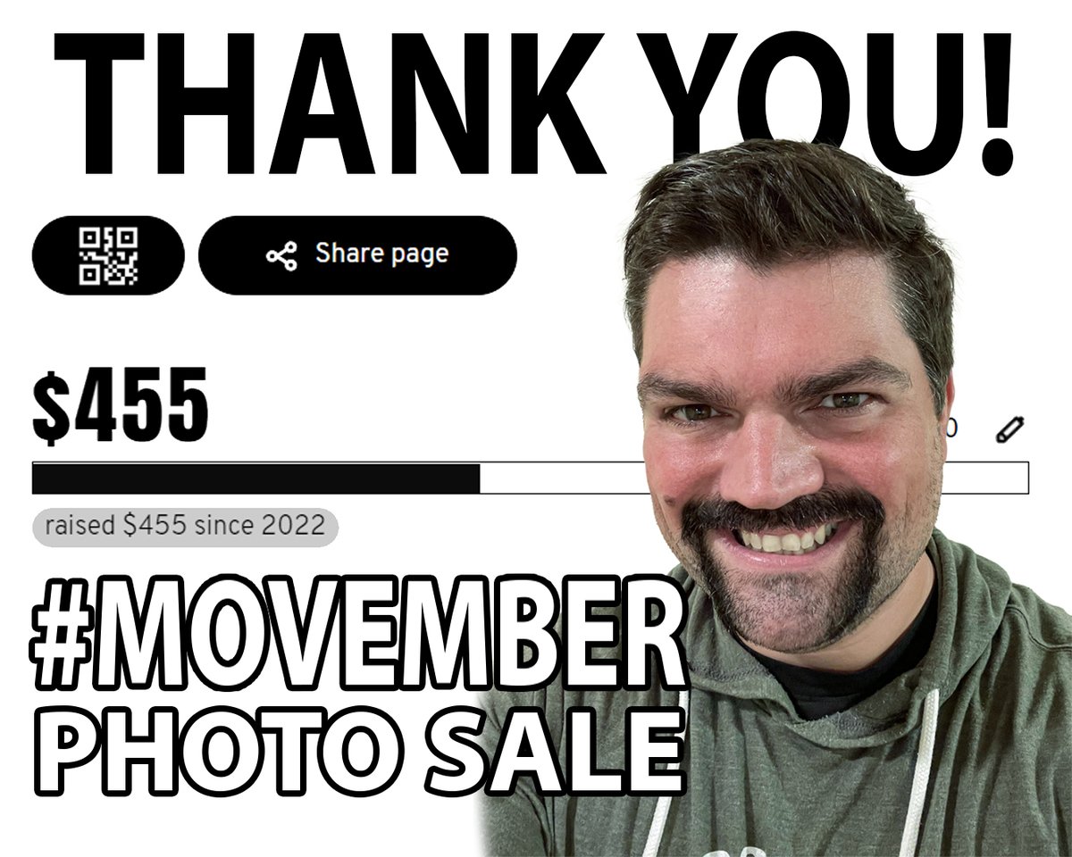 A big THANK YOU! To everyone who has donated to the #Movember fundraiser! Halfway through the year and I wanted to keep the momentum going, so I’m sending prints of my photos to anyone who has donated $50, and anyone from this point on who donates $50.

movember.com/m/14809241?mc=1