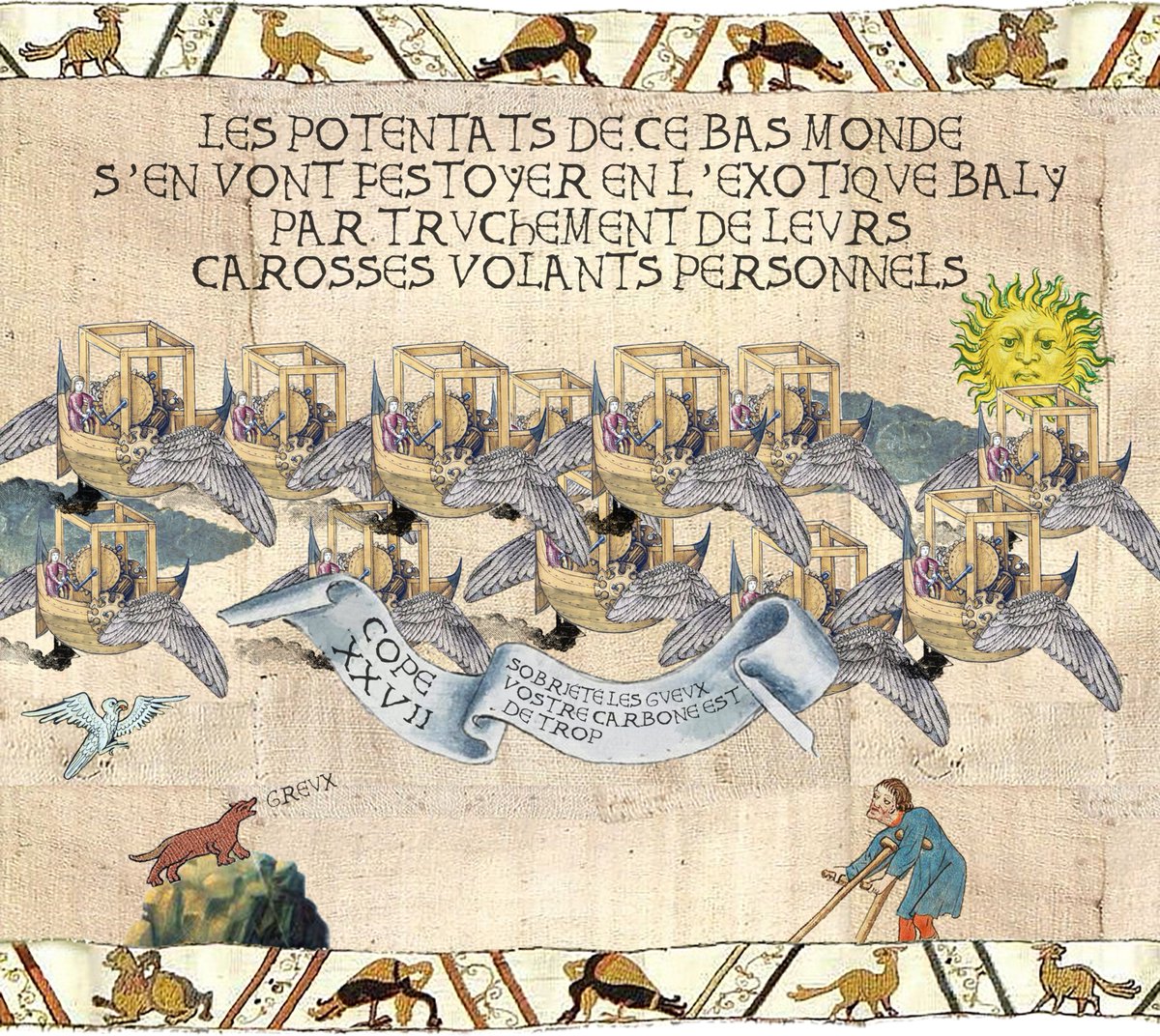 Le jet privé c'est noble et bon, la bagnole qui roule au diesel (en fumant sa clope), c'est vil, c'est un truc de roturiers, pas bon pour la planète.