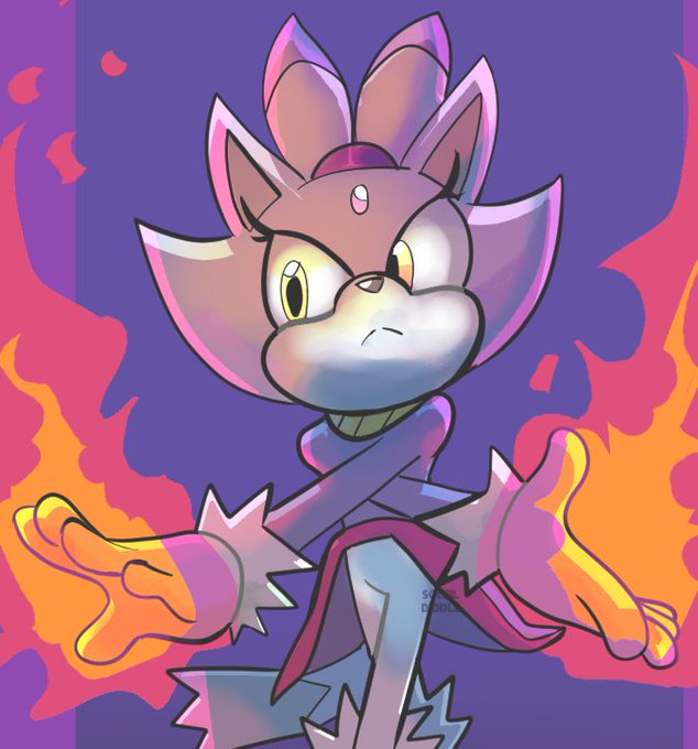 Back 2 Back on the turntables bacK-Happy (late) Rush day to Blaze!! <3#SonicTheHedgehog #SonicRush 