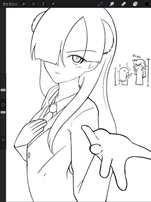 線画。

塗る。 https://t.co/Tr2rPnukM2 