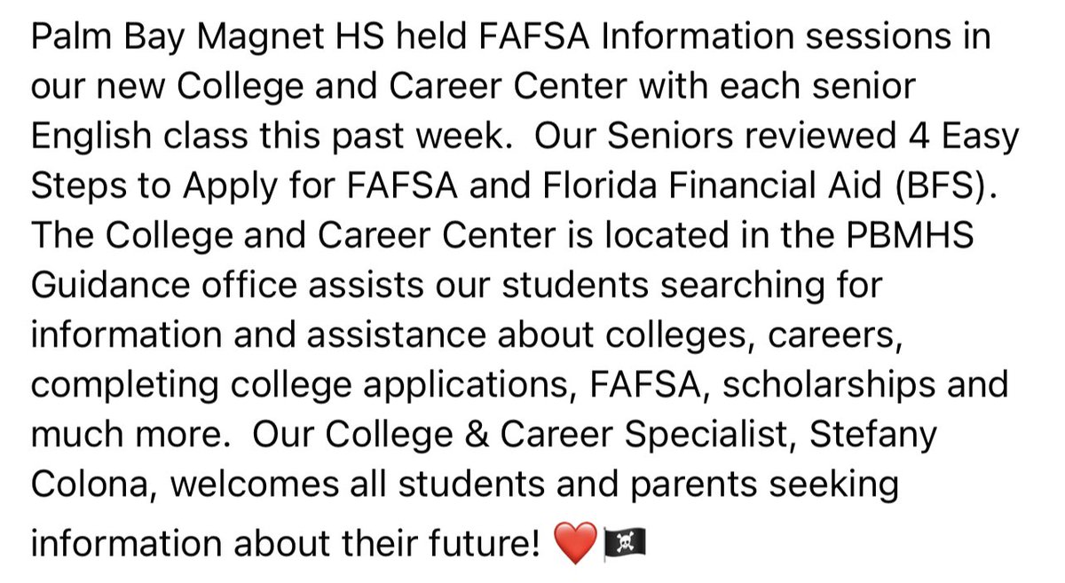 PalmBayMagnetHS's tweet photo. Check out our College and Career Center, located in guidance! ❤️🏴‍☠️
@BrevardSchools 
#pridepride #highschoolgraduate https://t.co/RO4a5LvI8q