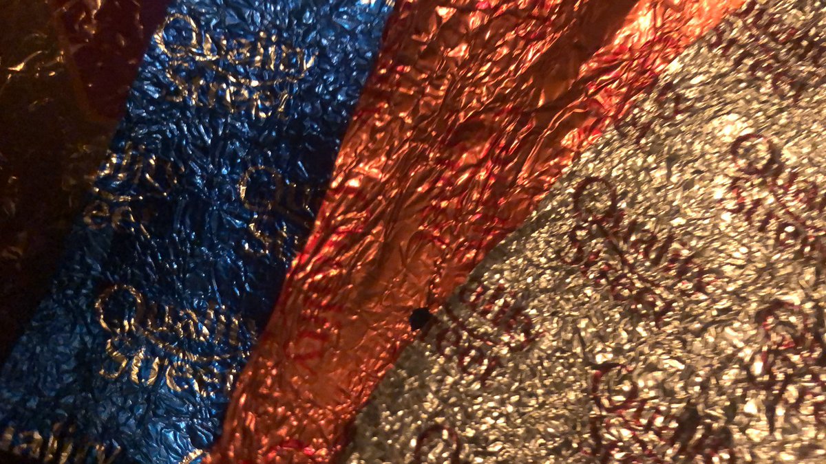 LucyIrelandGray's tweet photo. I’m all for biodegradable wrappings n all, but there was something rather lovely in Quality Street looking like a tub of jewels, in separating the coloured foil from the cellophane and soothingly smoothing it flat… https://t.co/LJQ0QlFVYR