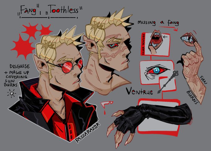 my #vtmb fledgling oc. local most ungraceful ventrue with a weak stomach and one hundred brain problems 