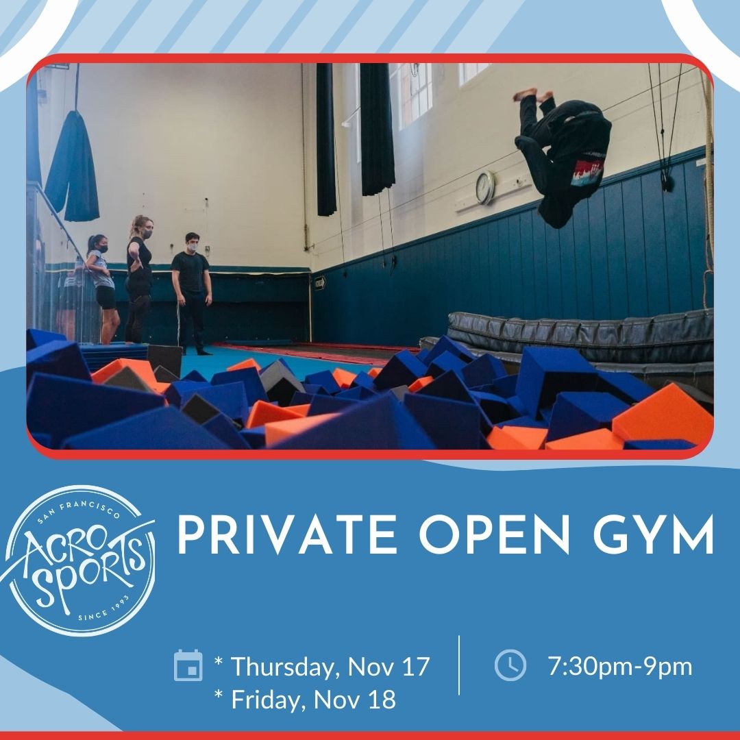 Looking for a venue to host a fun party or small-group special event? We have you covered! #privateopengym #tumble #practice #flip #swing #dance

Our maximum capacity is 15 participants, so book your spot today!
acrosports.org/private-open-g…