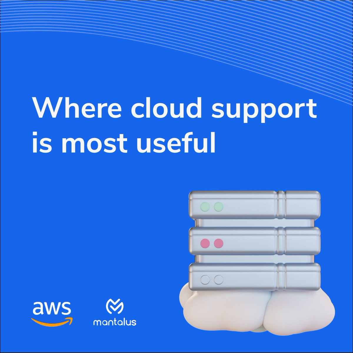 Completing your cloud project doesn’t mean the job is "done". Your cloud deployment needs ongoing attention, adjustment, and support to keep up with your business needs.

Manage your cloud environment and protect your data: mantalus.com/contact-us

#cloudsolutions #awscloud