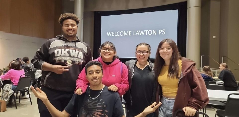 LawtonPS's tweet photo. Students from MHS and MMS multicultural clubs as well as the LRC Comanche Language class  recently visited the First Americans Museum. They were given a special tour and presentation! Look for more about it in our next LPS ReView!  #LawtonPS #WeAreLPS #OklaEd. https://t.co/z5YhZ9LeQB