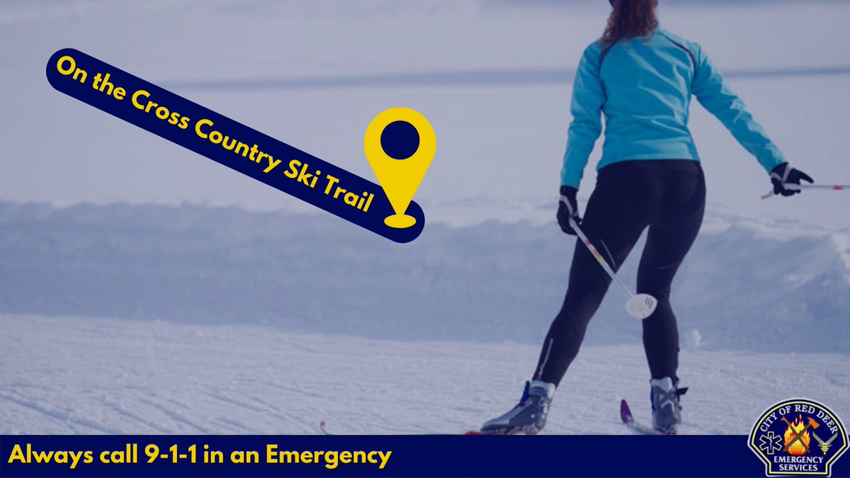 RedDeer911's tweet image. This time of year 100's of kms of walking trails become cross country ski and winter use trails. Emergencies can happen at any time. Location is the most important piece of information when calling 9-1-1. When using trails take note of your starting point. #WhereAreYouWednesday