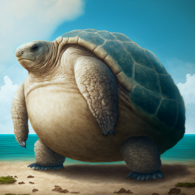 FatSeaTurtle's tweet photo. Looking good feeling good #midjourney https://t.co/Q286YxXXCH