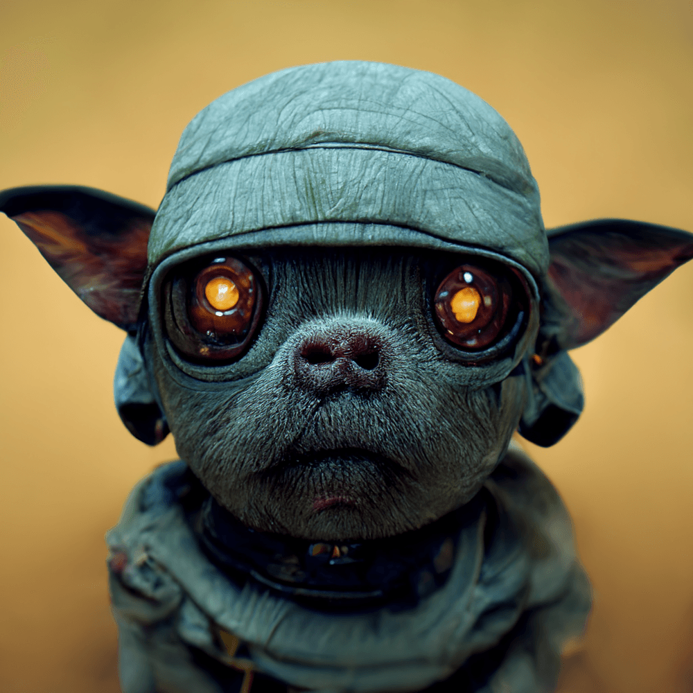 This is Rob Gordon...🐶👽
His heart burns for music. Vinyl is his gold. Invite him to a party and he will hit the dancefloor. His dream is to open up the Paw Paw Record Store &amp; Music Club. 
#nfts #dogliens