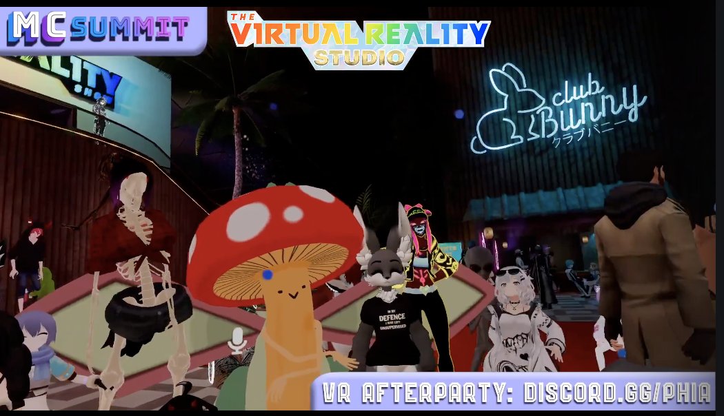 AndyFidel_'s tweet photo. .@PHIA_bunny tour at the Metaverse Creators Summit. #VirtualRealityShow after party in @VRChat. #MCsummit https://t.co/HkVpEdx69T