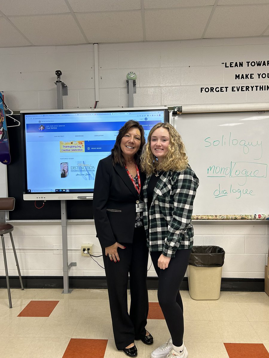 mrbarbulean's tweet photo. Thank you Gabby for inviting @Sueserino4ny from NYS Senate to come in to talk to the #PST101 students about the work she is doing in her district. Her message resonated with many students and we are thankful she offered her time to meet with us. https://t.co/TtnZs0N06i