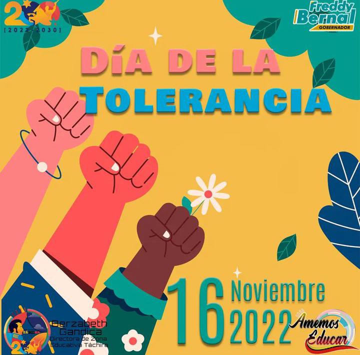 CDCETachira's tweet photo. El mejor plan para celebrar el #diainternacionaldelatolerancia
es compartirlo con familiares, amigos o con los compañeros del trabajo para hacerles ver el #RESPETO que tienes hacia todos ellos y promover este #16DeNov 

@MPPEDUCACION 
@_LaAvanzadora 
@Berzabethg1 
@FreddyBernal https://t.co/MvZJX6zkWk