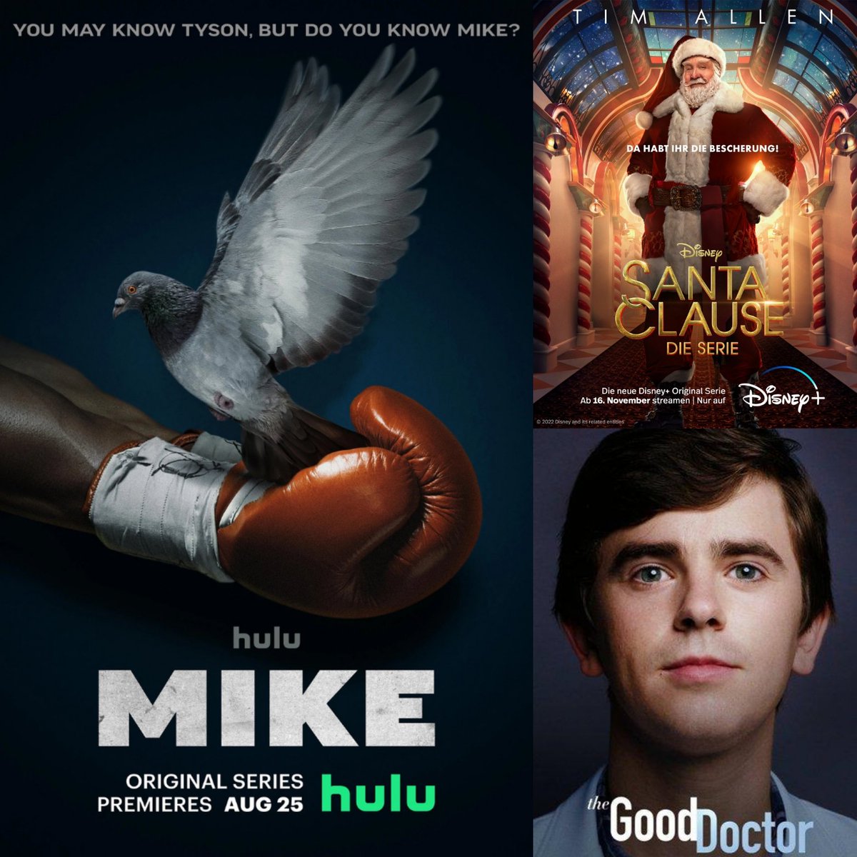 StreamingDings's tweet photo. Heute Neu bei:
Disney+➡️ Mike -Staffel 1-
Santa Clause: Die Serie -Staffel 1-
The Good Doctor -Staffel 4-
#Netflix #Mike #SantaClause #TheGoodDoctor #StreamingDings📺 https://t.co/3CMgBFBfkw