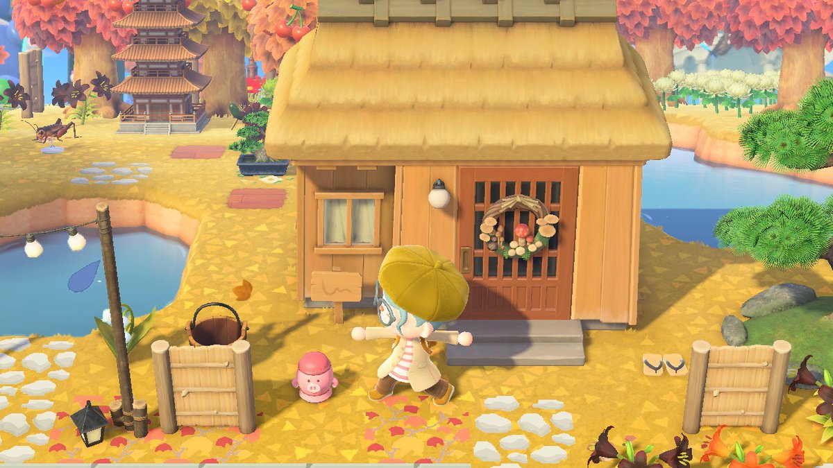 sodafrom's tweet photo. late fall at Kabuki's house #AnimalCrossing #ACNH #NintendoSwitch https://t.co/V76uep6a7e