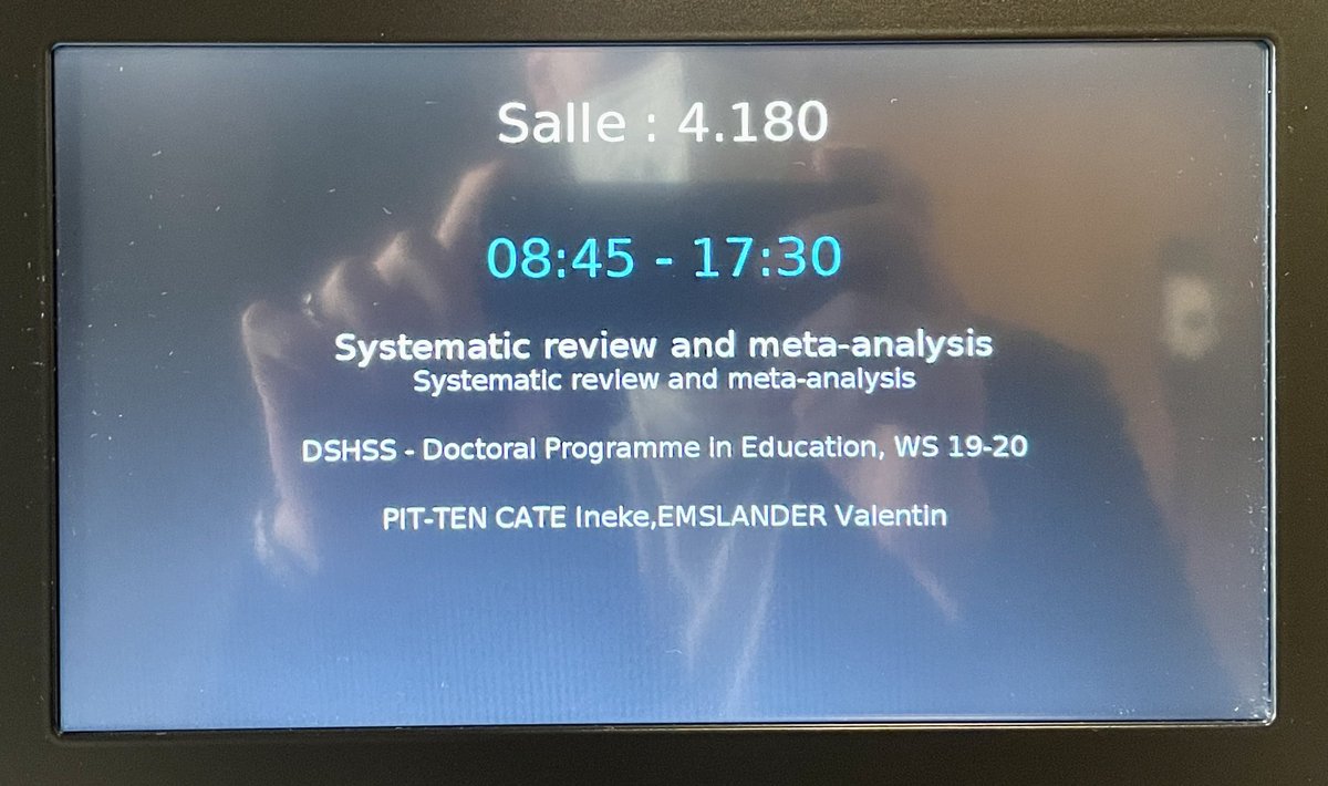 Happy and exhausted after teaching the first day of our #ResearchSynthesis and #metaanalysis course with @InekePit @uni_lu. ✅. Thanks to my fellow #PhD students for their great work today! 😊
@academictwitter @phdvoice @phdlife