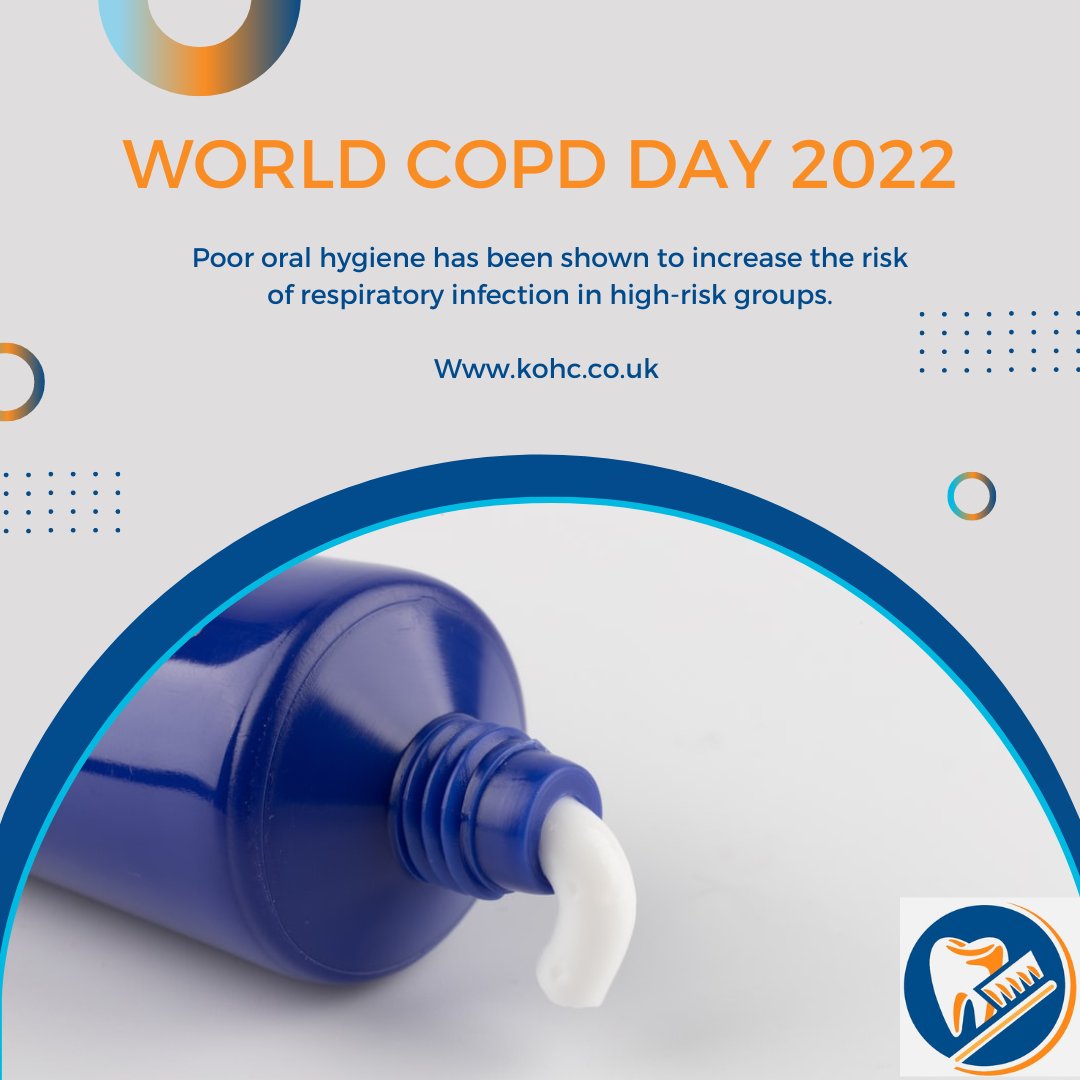 World COPD day 

Good oral health is extremely important in residents with COPD

Poor oral hygiene has been shown to increase the risk of respiratory infection in high-risk groups.

kohc.co.uk 

 #COPD #copdawareness #yourlungsforlife #lungs #lunginfections #COPDDay