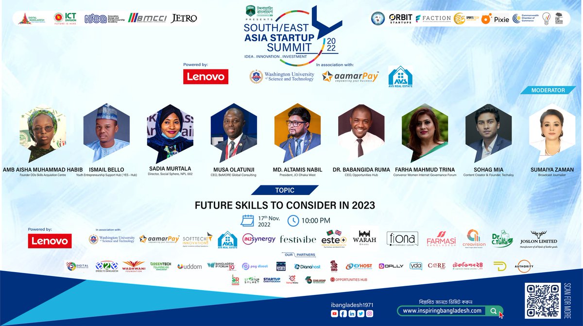 ImranFahadEraz's tweet photo. @ibangladesh1971 Presents South/East Asia StartUp Summit 2022  Day 1
#Fintech #Edutech #HealthTech #Blockchain #eCommerce #AgroTech #CyberSecurity #BNPL #VC #Investment #LENOVO #FARMASI #WUST #AamarPay #AVS_RealEstate #Fiona #Warah #Este_Bangladesh #Joslon #Faction #Pixie #Jetro https://t.co/pOUBsmH9rS