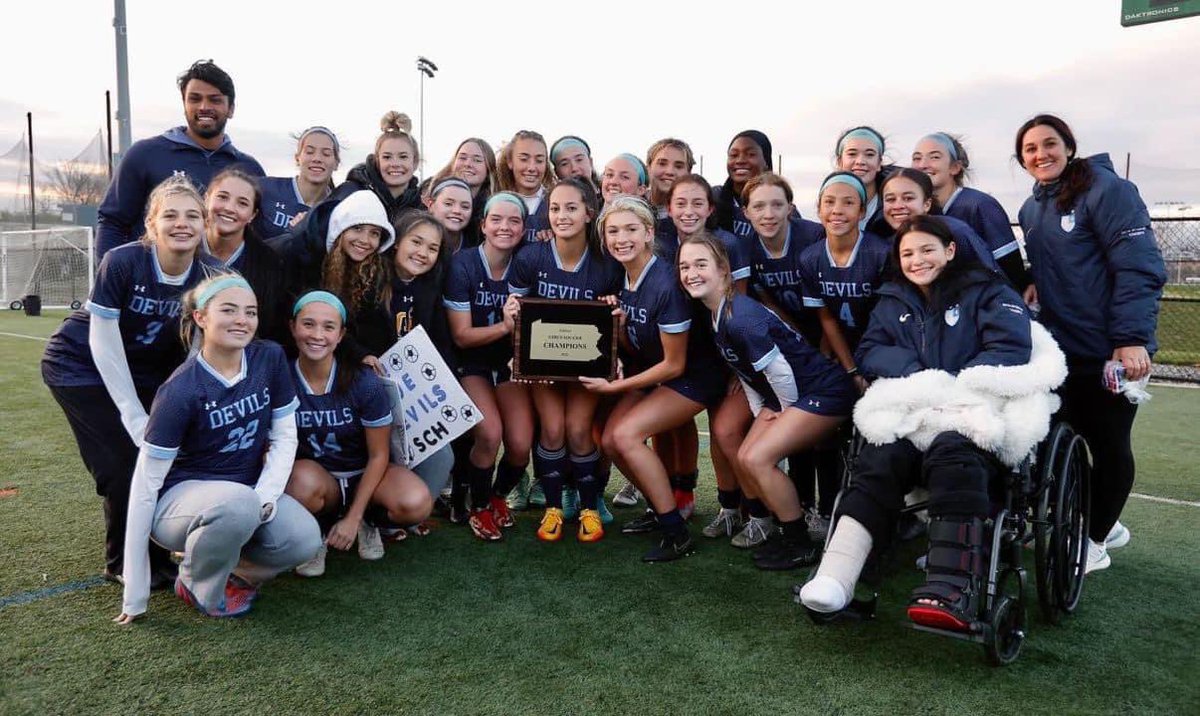 SCHGSoccer's tweet photo. PAISSA Champs!! 1-0 W over a talented Episcopal! Goal by Kenkelen, McIntyre &amp; Reilly w the assist! Defense &amp; GK Stratz w an amazing performance! Back to Back Inter-Ac &amp; State Champs! ⚽️😈#Done @SCHBlueDevils @PrepSoccer @PhSportsDigest @TopDrawerSoccer @DWilsonSCH @DinkinsDelvin https://t.co/7qW9g5xpAX