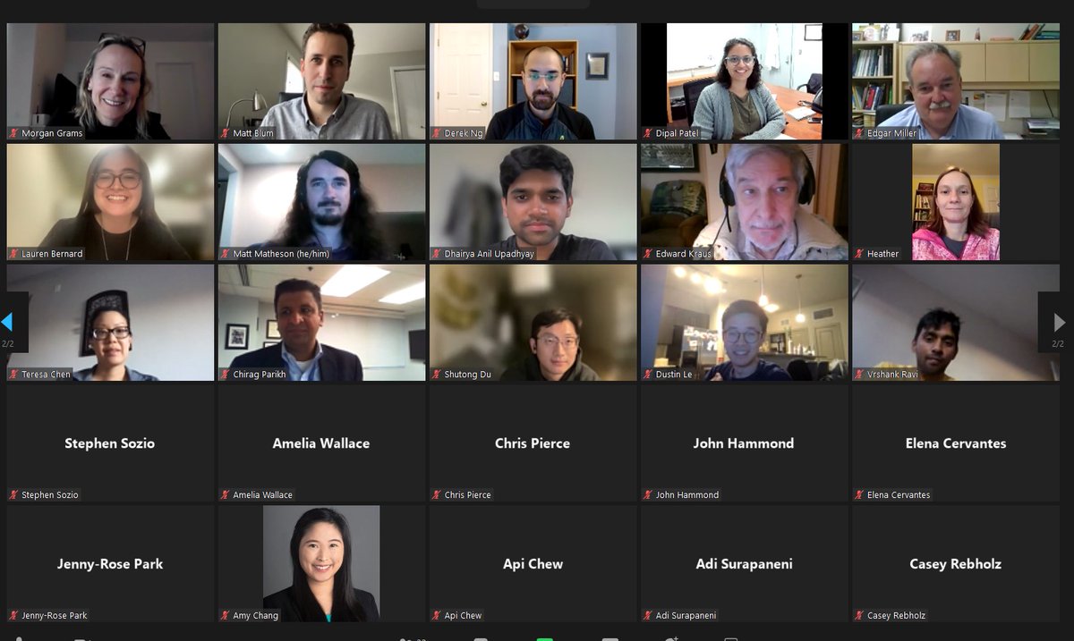 hopkinsneph's tweet photo. Another great Renal Disease Interest Group (RDIG) session with Dr. Kartikeya Makker presenting on pre-term birth and childhood cardiometabolic outcomes, followed by @meg21212 presenting on CKD risk prediction in GFR < and >60! https://t.co/P925aPsBir