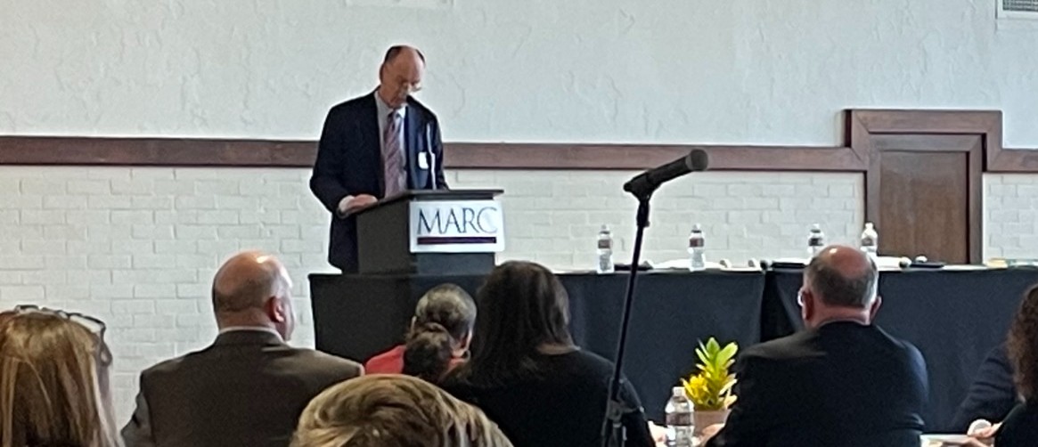 MARCKCMetro's tweet photo. “The health of our region’s economy fundamentally depends on talented, skilled and motivated workers.” MARC’s Executive Director David Warm #KCWorkforceSummit
@KCRising @DeBruceFound #GradforceKC #RWIN https://t.co/rO3x00QGhJ